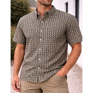 Tori Richard Honolulu Hawaiian Shirt Mens Medium Fish Print Aloha Cotton Lawn